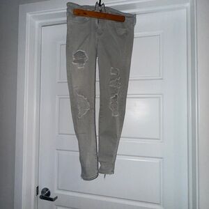 American Eagle Outfitters Light Gray Super Stretch Jeans